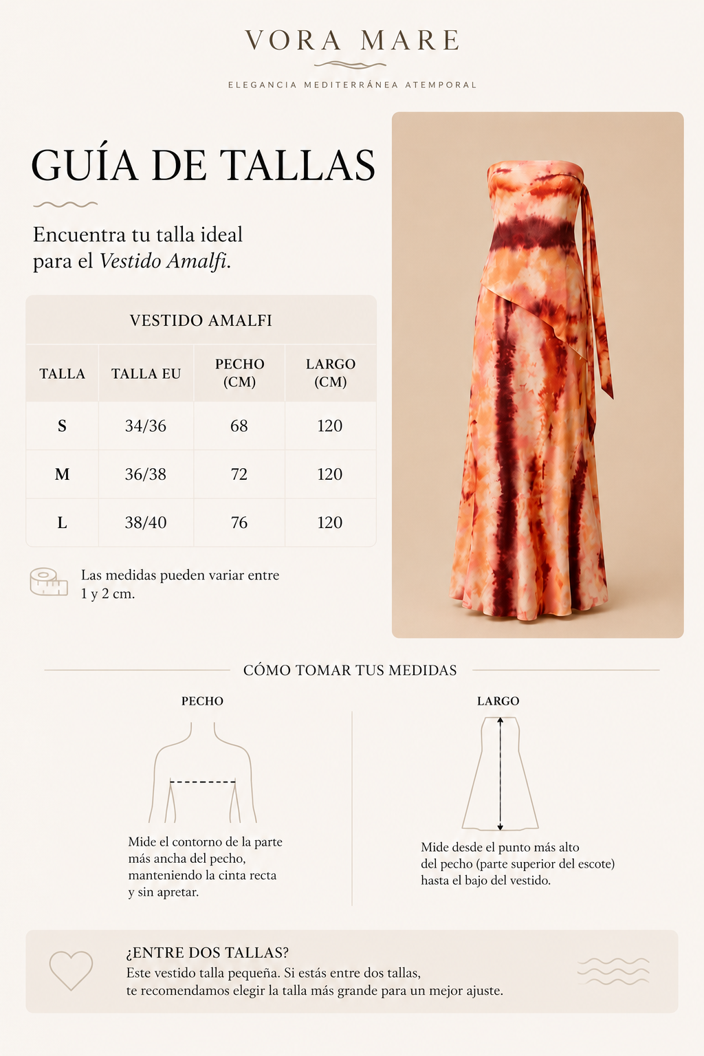 Guía de tallas Vestido Amalfi