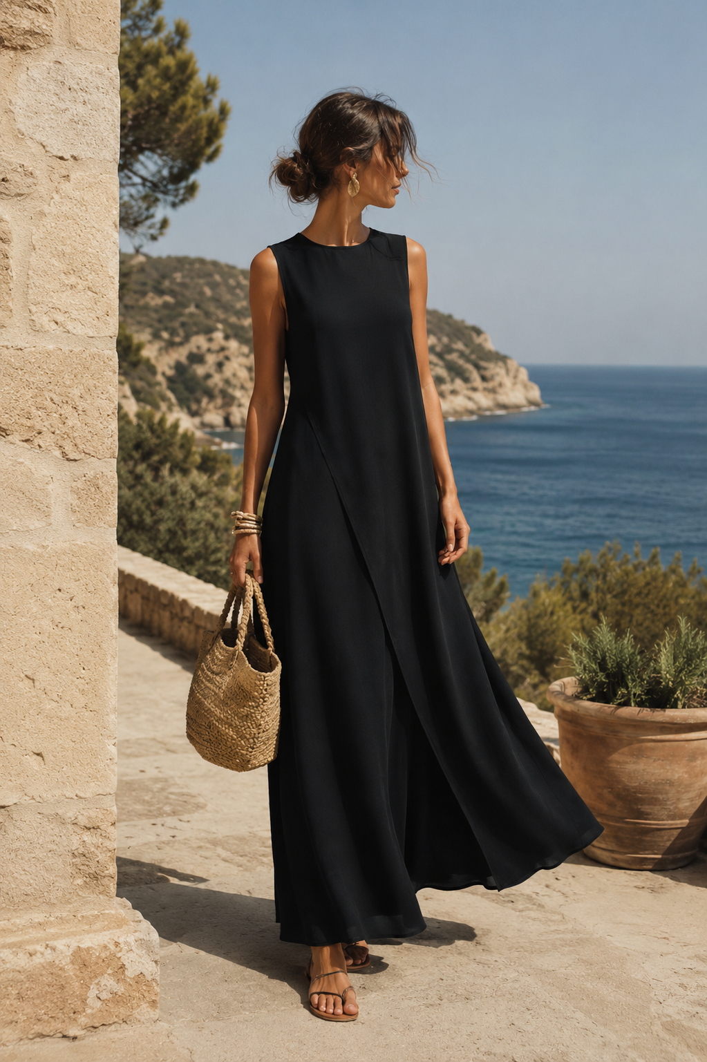 Vestido Largo Noir Breeze