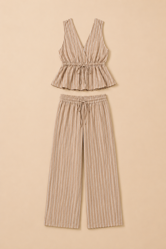 Conjunto Capri Rayas – Sand