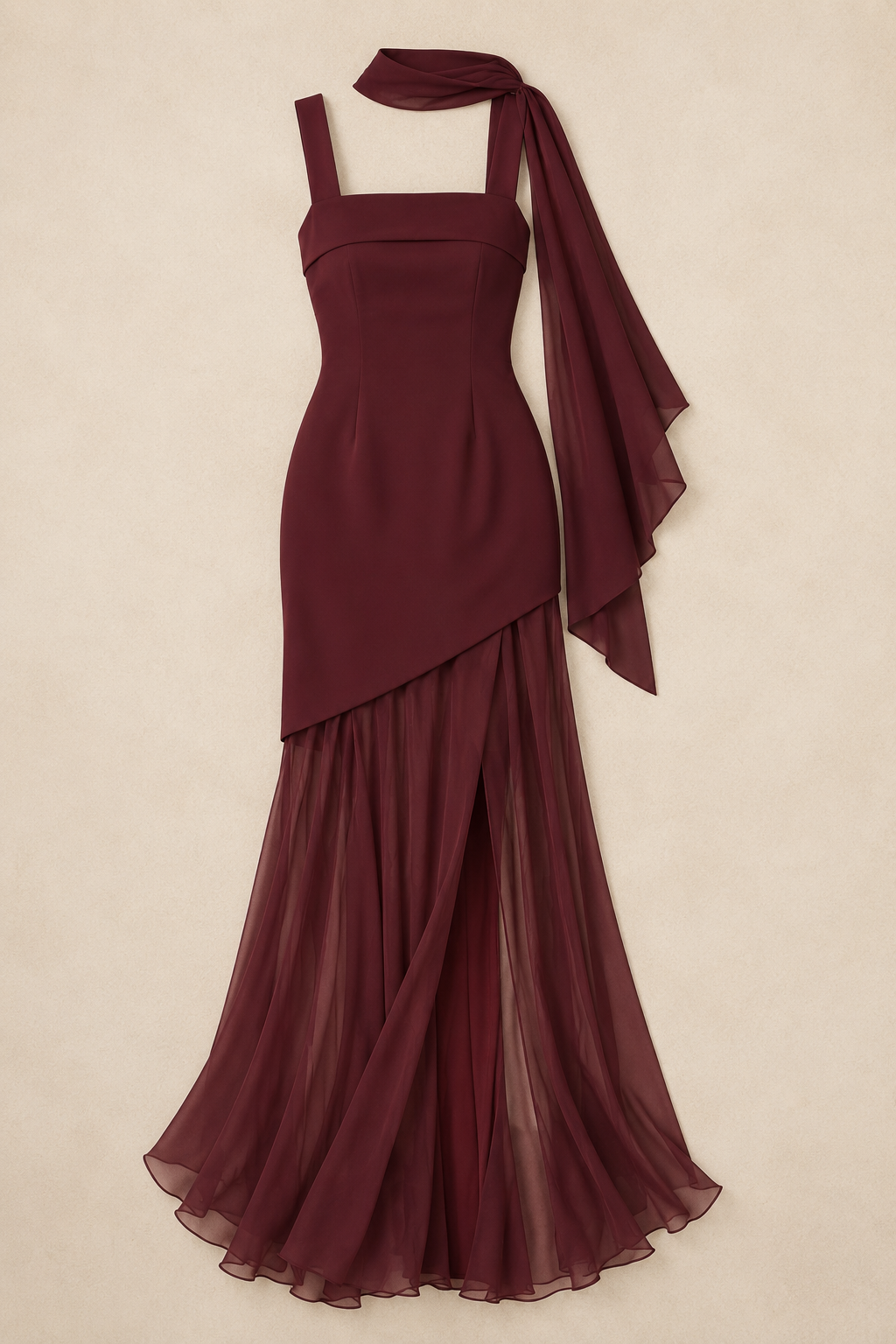 Vestido Portofino Burdeos